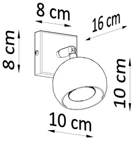 OCULARE Nástenné svetlo, čierna SL.0443 - Sollux