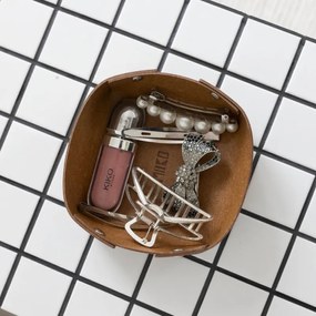 Odkladacia miska z pravej kože Rove, malá / hnedá