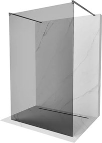 Mexen Kioto, sprchová zástena Walk-In 120 x 200 cm, 8mm šedé sklo, grafitový profil, 800-120-002-95-40