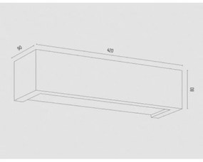 Argon 7168 - Nástenné svietidlo CASERTA 2xE27/15W/230V 42 cm