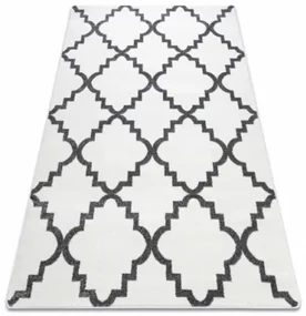 Koberec SKETCH - F343 krém / sivá koniczyna marokánska trellis