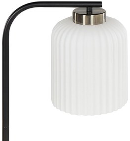 Kovová stojaca lampa čierna/mosadzná CAUDELO Beliani