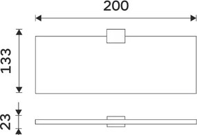 Nimco Polica, 20 cm KIBO čierna - Ki-X320-C-90