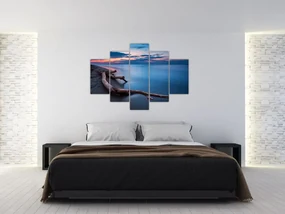 Obraz pláže pri západe slnka (150x105 cm)