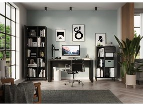 Antracitová knižnica 64x190x34 cm Rovigo – Germania