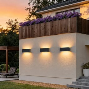 Brilagi - LED vonkajšie nástenné svietidlo DONNANI LED/7W/230V 20 cm čierne IP44