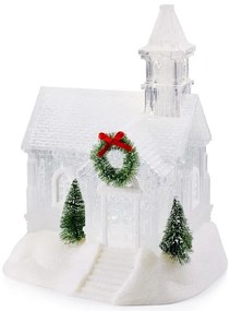 Biela vianočná svetelná dekorácia Chapelle – Markslöjd