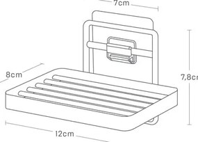Biela samodržiaca kovová nádobka na mydlo Film Hook – YAMAZAKI