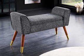 Dizajnová lavica Dafina 90 cm antracitová