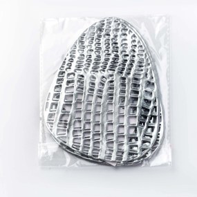 Súprava podšálok pod hrnček 10 x 13 cm strieborná