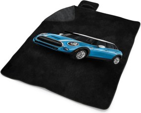 Sablio Plážová deka Mini sedan Čierne pozadie: 200x140 cm