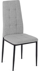 Čalouněná jídelní židle Tex šedá/černá