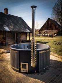 Drevená záhradná balia s vírivkou a celoročnou vírivkou, masáž 200 cm