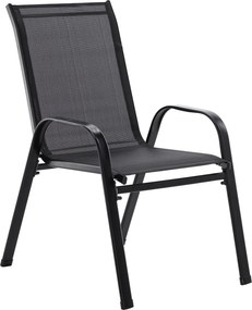 CH 3-dielny záhradný balkónový set nábytku - čierna