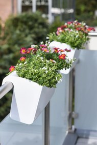 Balkónový hrantík BALKONA CLASSICO, plast, šírka 50 cm, biely lesk