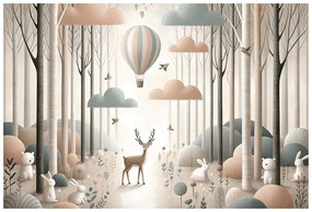 Samolepiaca tapeta lesná rozprávka s balónom