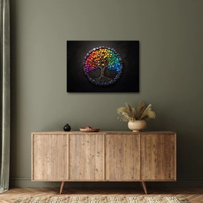 Obraz – Strom plný farebných sŕdc (70x50 cm)
