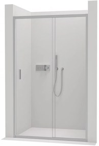 CERANO - Sprchové posuvné dvere Varone LINE Ľ/P - chróm, transparentné sklo - 130x195 cm, CER-CER-478075