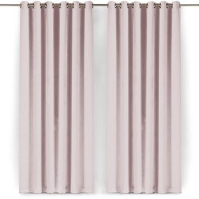 Svetloružový zamatový dimout záves 530x225 cm Velto – Filumi