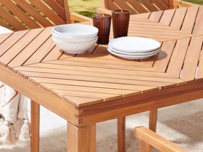 Záhradný jedálenský stôl z akáciového dreva 180 x 90 cm BARATTI Beliani