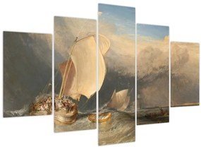 Obraz - William Turner, Fishing Boats with Hucksters Bargaining for Fish, reprodukcia (150x105 cm)