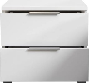 Nočný stolík s 2 zásuvkami Smilla, výška 43 cm, biely