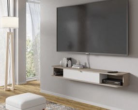 TV stolík/skrinka Ikaro (dub sonoma +  biela). Akcia -23%. Vlastná spoľahlivá doprava až k Vám domov. 1124939