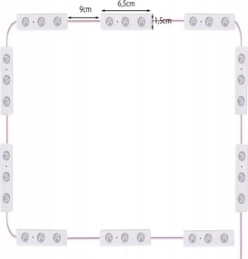 VK 27515 LED svetlá na zrkadlo k toaletnému stolíku 10 ks