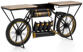 furniture-nabytek.cz - Lakovaný konzolový stôl Bombay z kovu, čierny – 180×40×85 cm