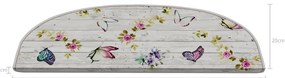Krémovobiele nášľapy na schody v súprave 16 ks 20x65 cm Butterfly Life – Vitaus