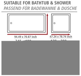 Sprchový záves 200x180 cm Aquaris – Wenko