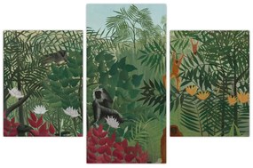Obraz - Henri Rousseau, Tropical Forest with Monkeys, reprodukcia (90x60 cm)