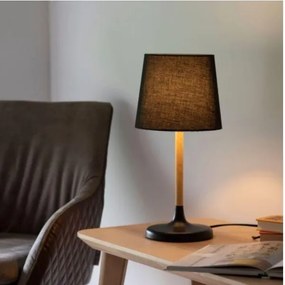 Leuchten Direkt 14423-18 - Stolná lampa NIMA 1xE14/40W/230V čierna