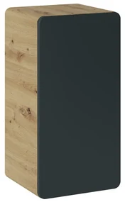 Kúpelňová závesná skrinka spodná Aruba 810 1D dub craft zlatá/priestorovo sivá mat