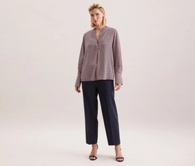 Tunika Seidensticker z viskózy, celoplošná potlač v kombinácii krémovobielej a purpurovočervenej