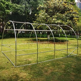 LEAN Záhradný fóliový skleník 4x2, 5x2m 10m² - zelený s rámom