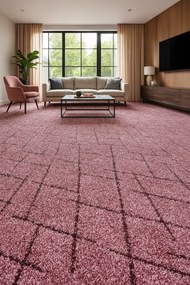 ITC, Koberec metráž Nicosia 84, na mieru, šíře 4m,5m, fialová, filc, obývacia izba