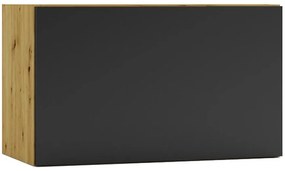 Kuchynská skrinka Cosmo Isabel W60 Okgr Čierny hrášok/Dub Artisan