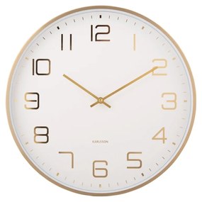 Karlsson 5973WH dizajnové nástenné hodiny biele,priemer 40 cm