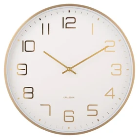 Karlsson 5973WH dizajnové nástenné hodiny biele,priemer 40 cm