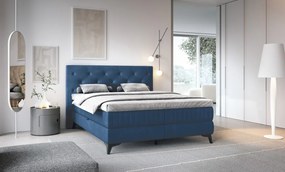 Posteľ Lusaka 180x200 cm, námornická modrá látka