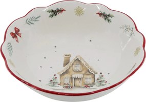 Vianočná keramická misa Chalet de Noël – Ø 21*6,5 cm / 800ml