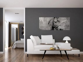 Obraz - Portrét koňa (120x50 cm)