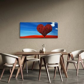Obraz - Srdce zo stromu (120x50 cm)