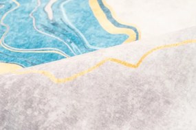 Protišmykový koberec NOVO mramor / zlatý