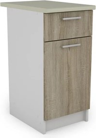 Kuchynský blok Irma, biela/dub sonoma