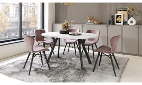 Rozkladací jedálenský stôl ARTUR biely/čierny