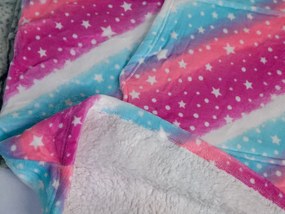 Baránková mikinová deka s rukávmi a kapucňou AURORA farebná