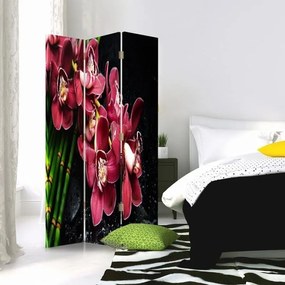 Gario Paraván Orchidea s bambusom Rozmery: 110 x 170 cm, Prevedenie: Klasický paraván