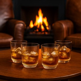 Atmós Fera Súprava pohárov s vrúbkami Old 320 ml, 4 ks